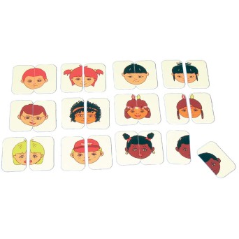 Symmetrical Puzzle: Children of Different Races