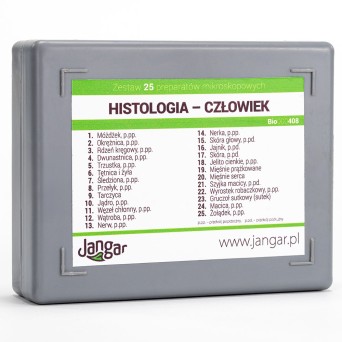 Histologia (człowiek) – zestaw 25 preparatów mikroskopowych