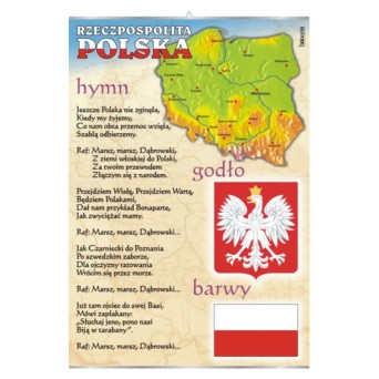 Plansza ścienna: Hymn i Barwy
