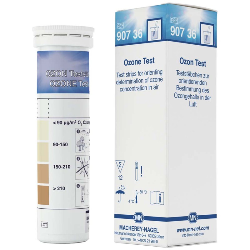 Indicator strips for determining the ozone content of air