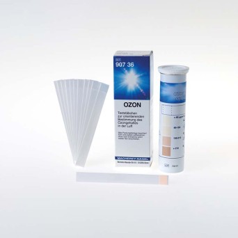 Indicator strips for determining the ozone content of air