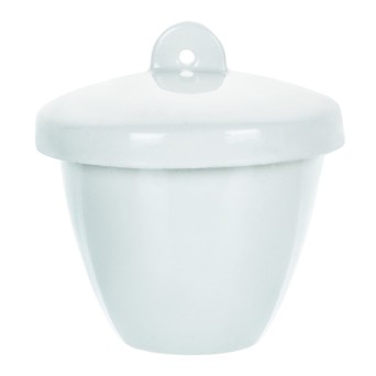 Porcelain crucible with lid, 50 ml capacity