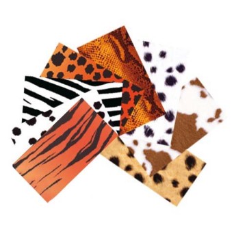 Set of 9 colored papers imitating animal skins