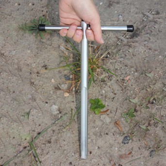 Soil sampling probe w/removable T-hand, S/S