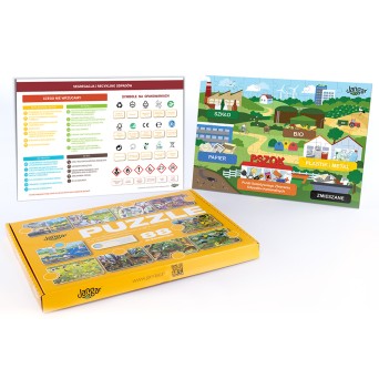Puzzle SEGREGATION AND RECYCLING OF WASTE, 88 items + pad, in a lockable box