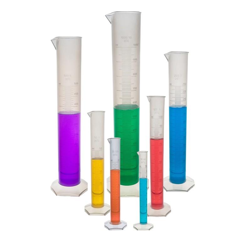 Measuring cylinders PP - kpl. 7 different