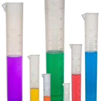 Measuring cylinders PP - kpl. 7 different