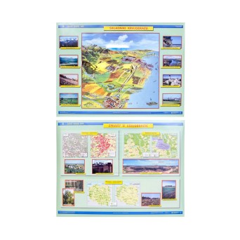 Wall map panel 160 x 120 cm: Elements of the landscape / Changes in the landscape