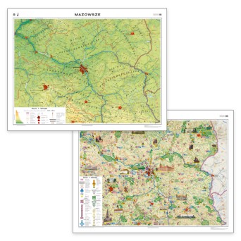 Mapa ścienna regionalna, 160x120 cm: Mazowsze