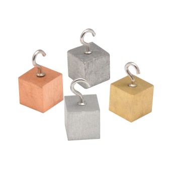 Metal Density Cubes - 4 Assorted Metals, with Hooks