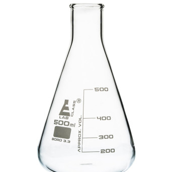 Conical flask 500 ml, narrow neck, borosilicate