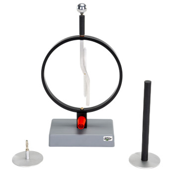 Demonstration electroscope with discharge electrode and two collectors