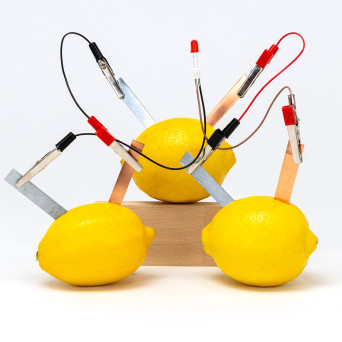 Fruit Battery Clock and Electrochemistry Experiment Kit