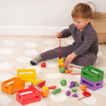 Colorful Garden – Wooden Fruit & Vegetable Sorting Set (28 pcs.)