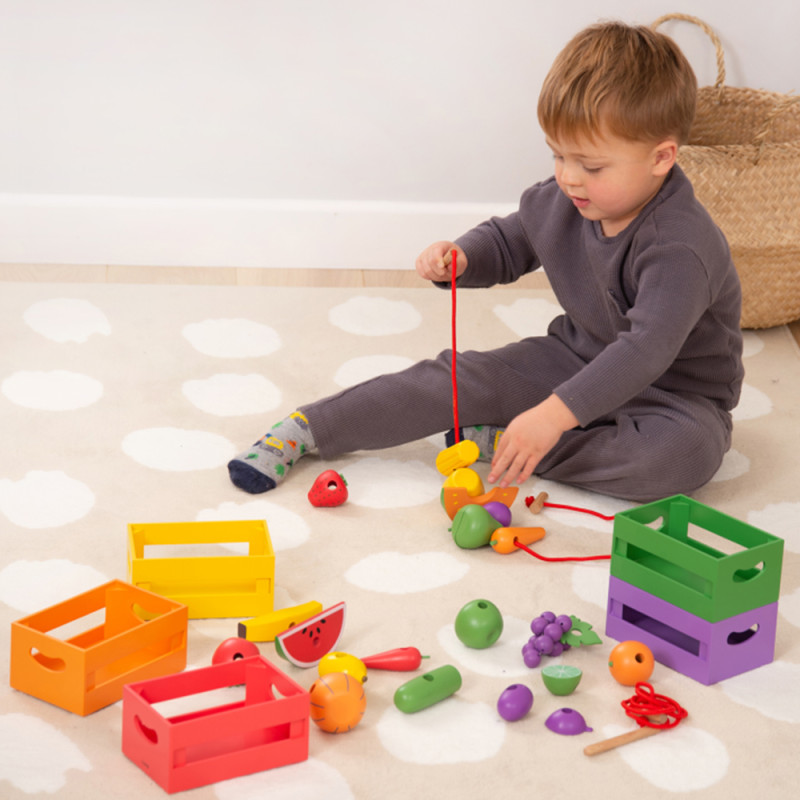 Colorful Garden – Wooden Fruit & Vegetable Sorting Set (28 pcs.)