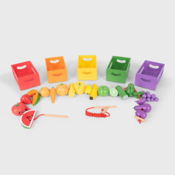 Colorful Garden – Wooden Fruit & Vegetable Sorting Set (28 pcs.)
