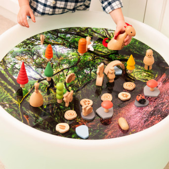 Interactive Nature Discovery Table – educational set with Forest, Ocean and Space mats