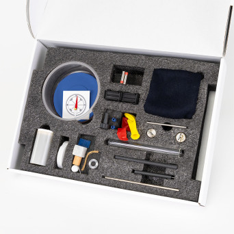 Eksperymenty uczniowskie FIZYKA, zestaw 2 - Magnetyzm i Elektrostatyka (C-BOX) skład - jangar.pl