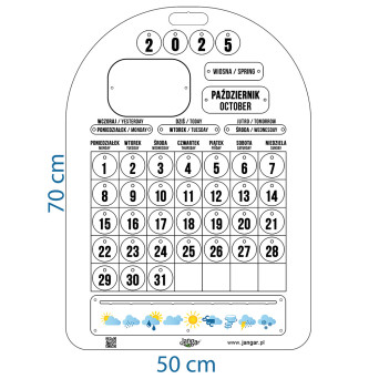 JANGAR Wooden Weather Calendar (PL/ENG version)