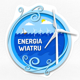 Durable wall sticker 50×48 cm: Wind Energy