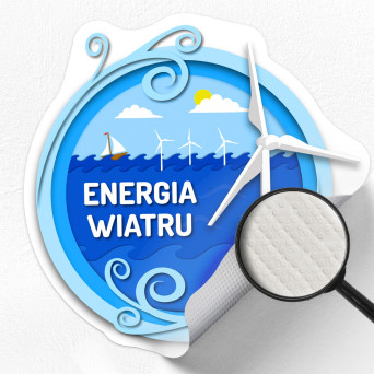 Durable wall sticker 50×48 cm: Wind Energy