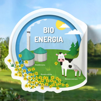 Reusable, adhesive-free sticker 50×48 cm: Biomass Energy