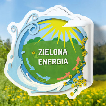 Reusable, adhesive-free sticker 50×48 cm: Green Energy