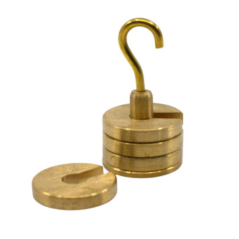 Щілинні ваги зі зацепом, латунні, 4+1/50 г