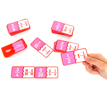 Domino – Subtracting Common Fractions, Full Color