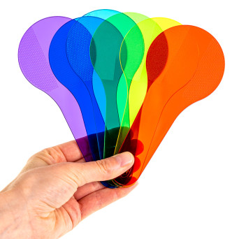 Colorful filters for mixing colors