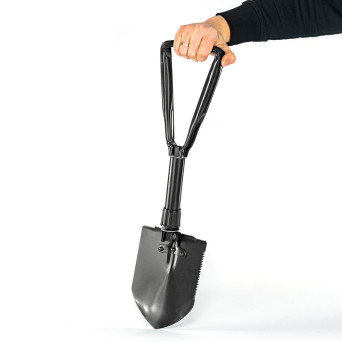 Folding entrenching shovel