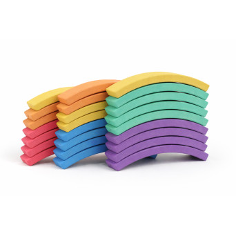 Geometric Blocks: Arcs, Set of 24 (6 Colors)